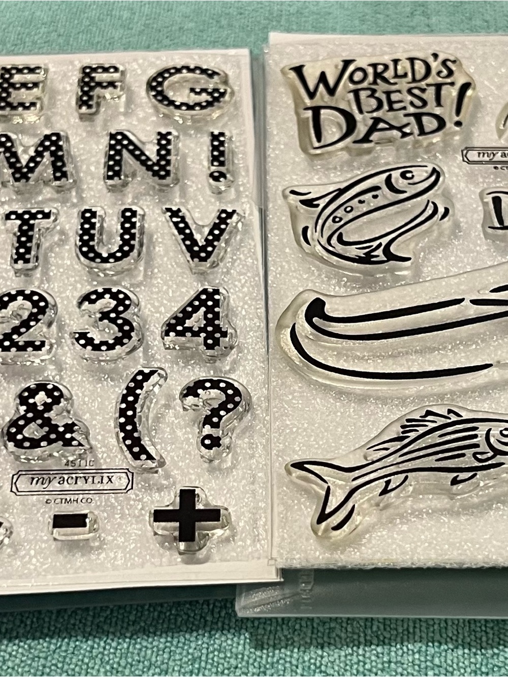 New 2 Sets of Stamps. Polka Dot Alphabet & World’s Best Dad